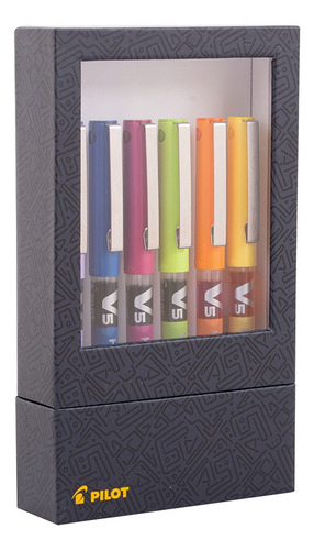 Set Lápices Tinta Hi-tecpoint V5 6 Un.