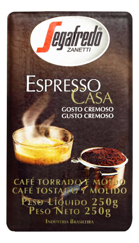 Café Torrado e Moído Espresso Segafredo Zanetti Pacote 250g