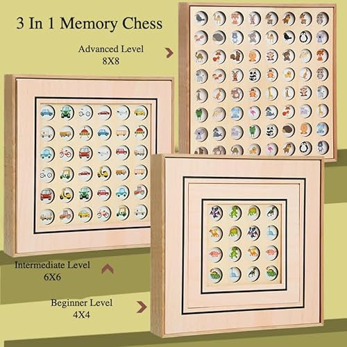Juego De Tablero De Memoria De Madera Montessori 3 1