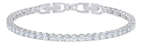 Pulsera Swarovski Tennis Deluxe Blanco -  Baño De Rodio