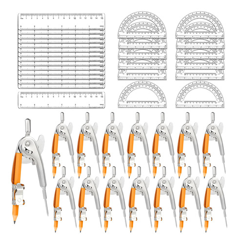 Juego De 60 Piezas De Brujula Geometrica Matematica Para Geo