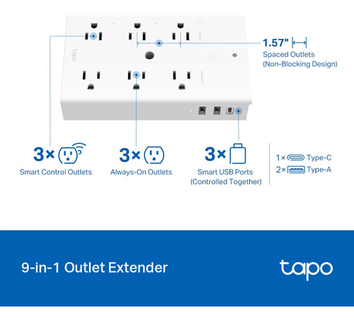 Enchufe Tp-link Wifi Smart Tapo P306 Outlet