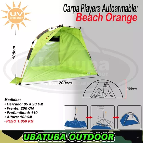 Carpa Playera Automatica Uv Outdoor Playa Cool Automatica