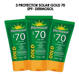 3 Protector Solar Gold 70 Spf- Dermosol