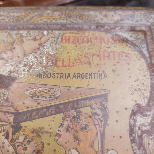 Antigua Lata Litografiada Panaderia/confitería Bellas Artes (Usado)