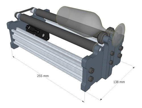 Quarto Eixo Rotativo Laser Cnc + Porta Taças + Motor Nema 23