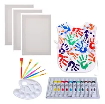 Comprar Set De Pintura + 3 Bastidores + Paleta + Pinceles + Delantal