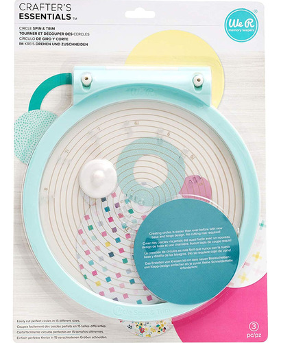 Cortador circular Wer Memory Circle Spin & Trim, 15 tamaños