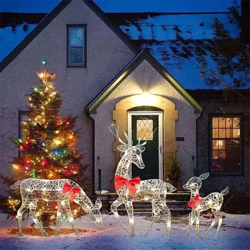 Decoração De Rena De Natal Cb Iluminada Por Veedos