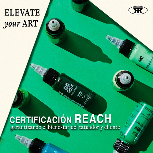 Set De Tintas Para Tatuar Radiant Laky Tattoo 9 Colores 1oz