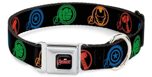 Buckle-down Seatbelt Buckle Dog Collar - Marvel Avengers Sup