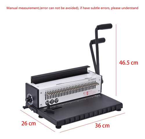 Td-1500b34 Máquina De Encadernação Manual Em Espiral De