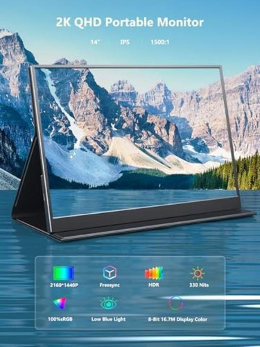Monitor Portátil Para Juegos 2k, Monitor Para Computadora Po