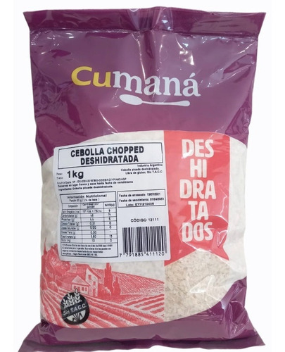 Cebolla Chopped Deshidratada X 1 Kg