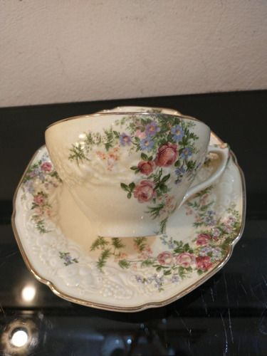 Imagen 3 de 10 de Antigua Taza De Té Loza Inglesa Crown Ducal Rosalie