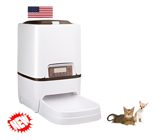 6l Digital Automático Mascota Perro Gato Alimentador Aliment