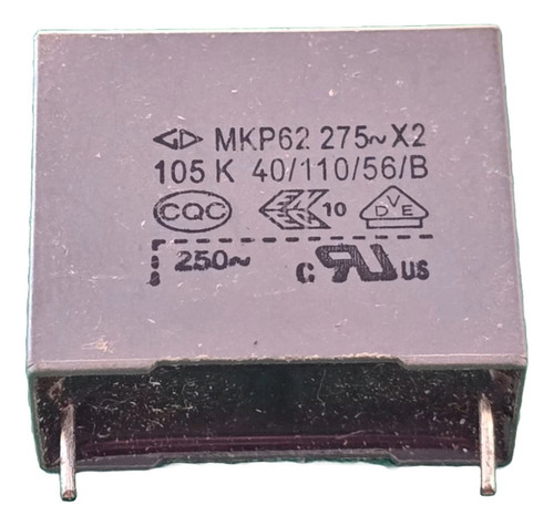 2x Capacitor Poliester 1uf/275v 10% X2 Supressor 22mm Mkp