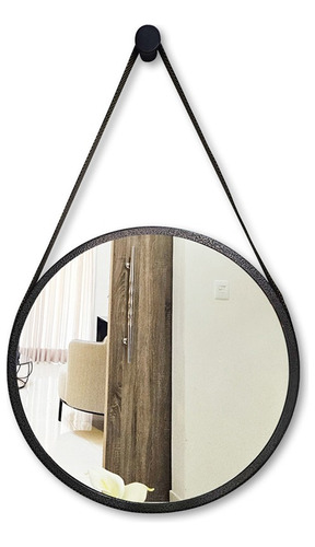 Espelho Decorativo Redondo Adnet 50cm Com Alça E Suporte