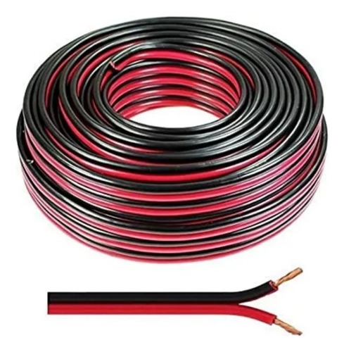 Cable Gemelo 2 X 0.5 Mm X100 Mts Polarizado Rojo Y Negro