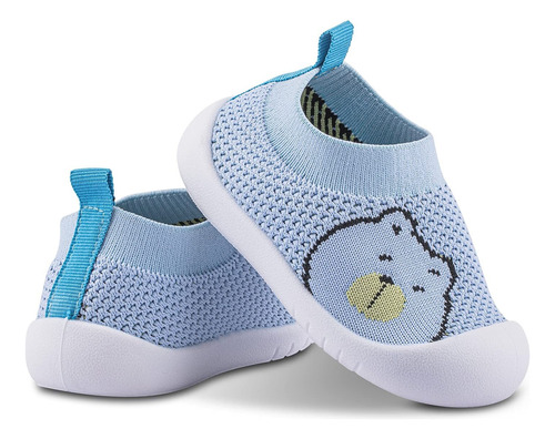 Zapato De Niño Niña Bebé Tenis Calcetin Suela Antiderrapante