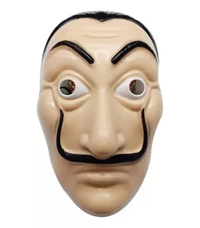 Máscara Salvador Dalí Casa De Papel Para Halloween Fest