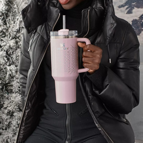 Termo Stanley Quencher Con Popote Pink Icicle Gloss 1.18l Pink Icicle Gloss