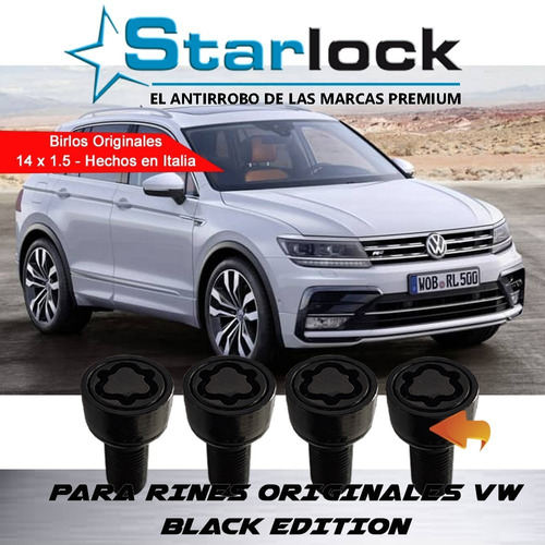 Starlock Birlos De Seguridad 14 X 1.5 Volkswagen  Tiguan