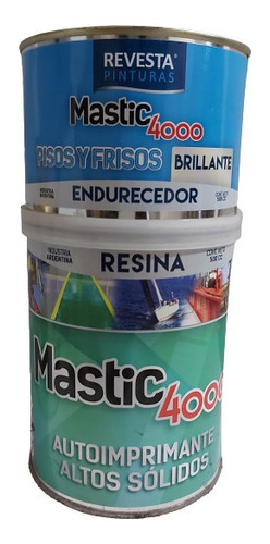 Mastic 4000 Revesta Pintura Epoxi Autoimprimante Náutica 1l