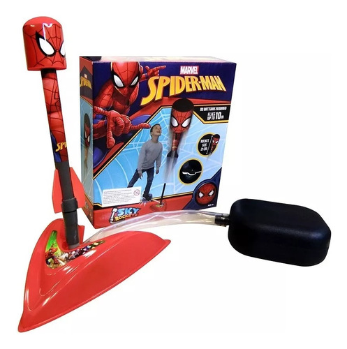 Juguete Volador De Pie Ironman Y Spiderman Original Oficial