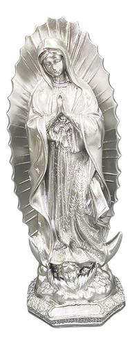 Escultura De María, Figura Religiosa Para Hogar Plateado