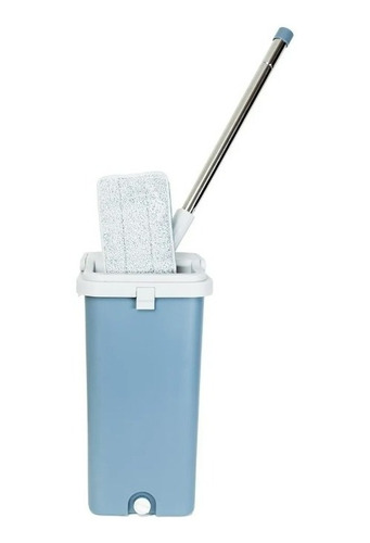 Trapeador Con Cubeta Exprime Sin Mojar Flat Mop 2 Repuestos