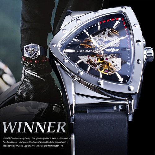 Reloj Mecánico Automático Con Dial Triangular Para Hombre
