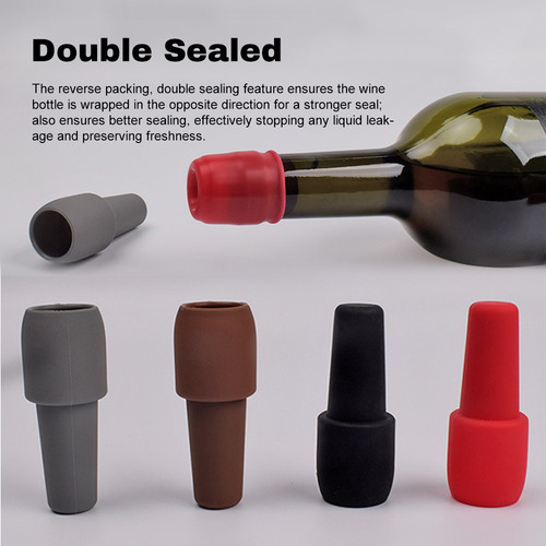 K Tapones De Vino De Silicona Para Botellas, Reutilizables