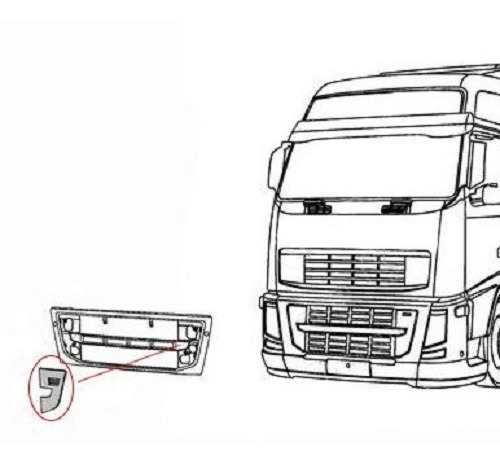 Rejilla De Parrilla Inferior Izquierda Volvo Fh 2008-13