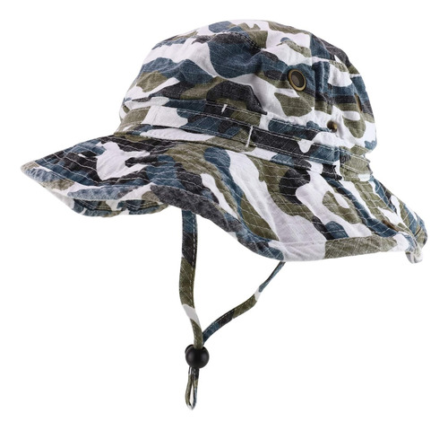 Armycrew Gorro Caza Algodón Lavado Rip Stop Con Cordón Azul