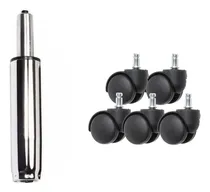 Comprar Ruedas Para Sillas + Piston De Gas Kit De Reparacion Negro Mesh