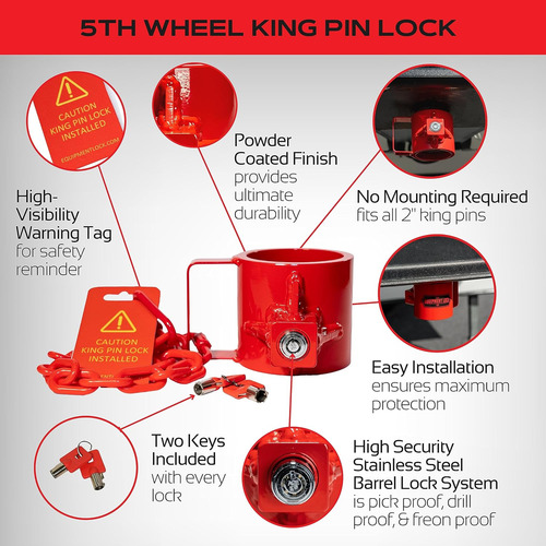 Candado De Equipo Kingpin De 5ª Rueda Candado De A...