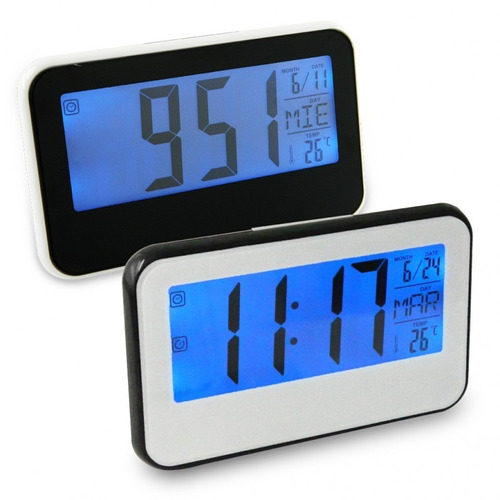 Reloj Alarma Con Sensor Despertador Digital  De Mesa