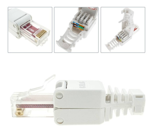 Conector Para Cable De Red Rj45 Cat6 De Armado Manual