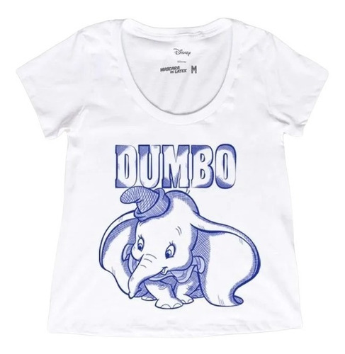 Playera Dumbo Sketch Mujer Mascara De Latex. Disney