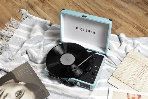 Tocadiscos Victrola, Portátil, Con Forma De Maletín, 3 Nivel