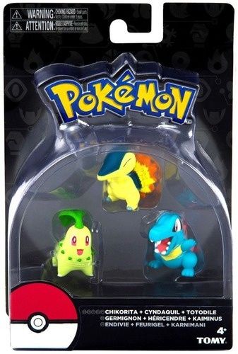 Figura Pokémon Chikorita Cyndaquil Y Totodile