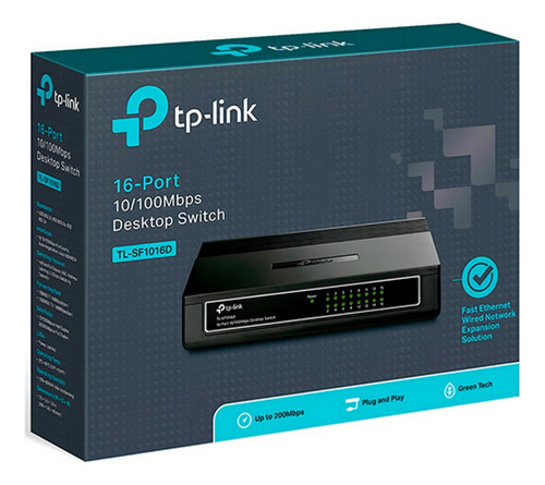 Switch No Administrable De 16 Puertos 10/100 Mbps De