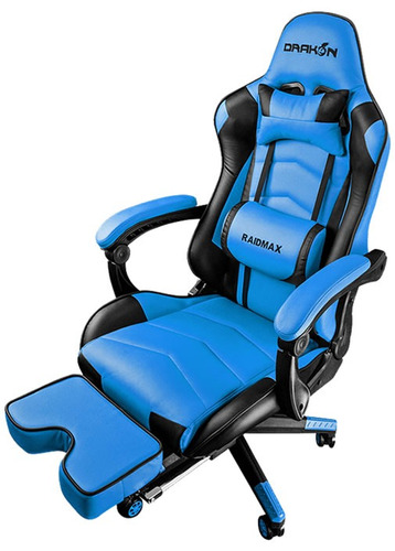 Silla Raidmax Drakon Dk709 Gamer 120kg Regulable 180º Azul