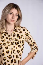 Comprar Camisa Fibrana Estampada Manga Larga A Manga 3\u002F4 Mujer