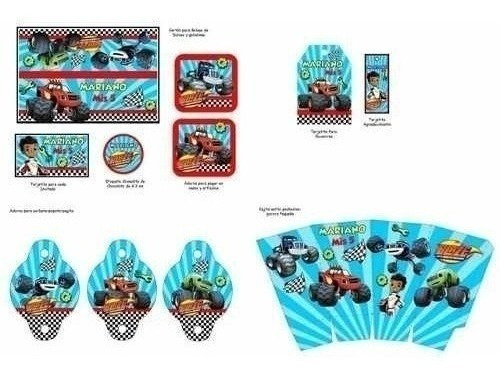 Kit Imprimible Fiesta Blaze And The Monster Machines