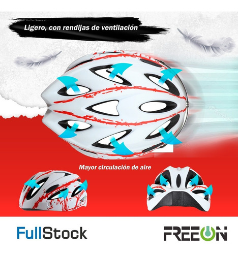 Casco De Bicicleta Con Lentes Tipo Montaña Fon400w Freeon Color Blanco Talla L