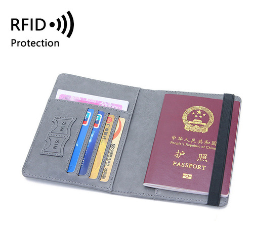 Funda Tipo Cartera Con Blindaje Rfid Para Pasaporte