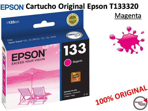 Cartucho Original Epson T133320 Para Epson Stylus Magenta