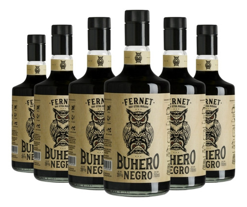 Fernet Buhero Negro Caja X 6 X 700ml. Fernet Aperitivo --